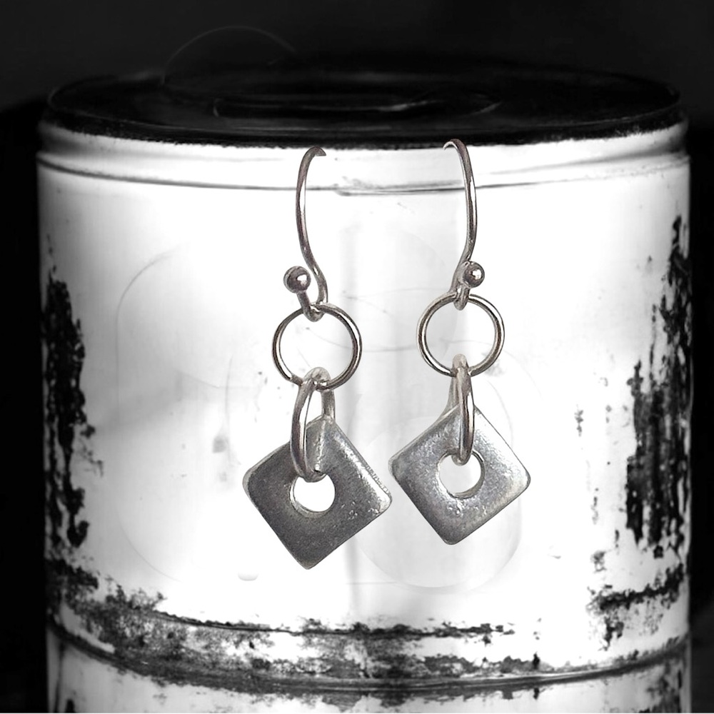 5 For $25💫Punk Silver Hardware Earrings